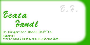 beata handl business card